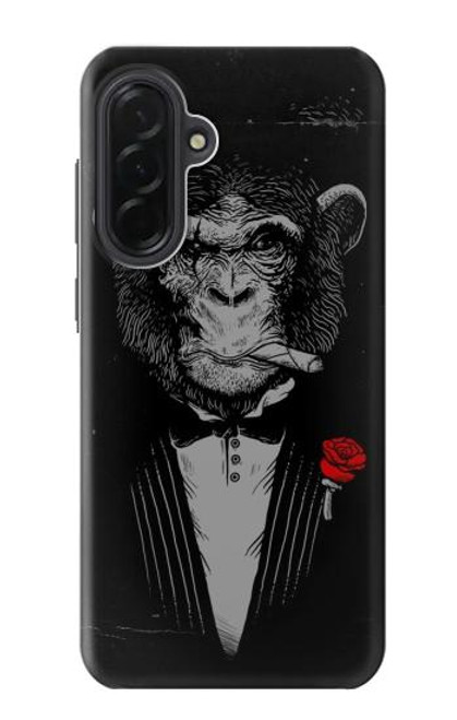 S3167 面白いマフィア猿 Funny Gangster Mafia Monkey Samsung Galaxy A36 バックケース、フリップケース・カバー