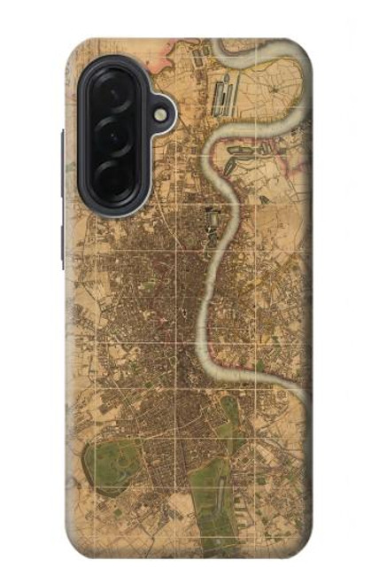 S3230 ロンドンのヴィンテージマップ Vintage Map of London Samsung Galaxy A36 バックケース、フリップケース・カバー