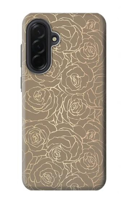 S3466 ゴールドローズ柄 Gold Rose Pattern Samsung Galaxy A36 バックケース、フリップケース・カバー