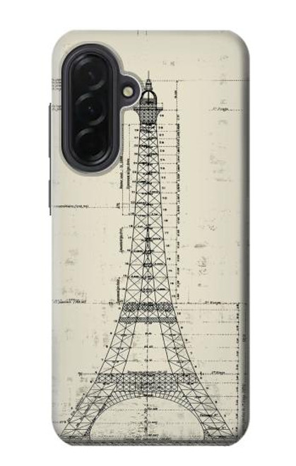 S3474 エッフェル建築図面 Eiffel Architectural Drawing Samsung Galaxy A36 バックケース、フリップケース・カバー