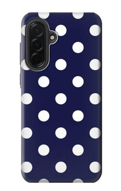 S3533 ブルーの水玉 Blue Polka Dot Samsung Galaxy A36 バックケース、フリップケース・カバー