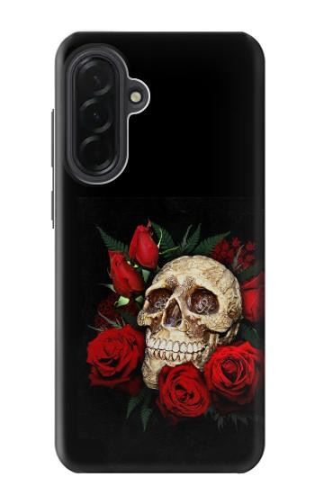 S3753 ダークゴシックゴススカルローズ Dark Gothic Goth Skull Roses Samsung Galaxy A36 バックケース、フリップケース・カバー