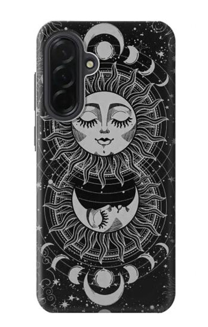 S3854 神秘的な太陽の顔三日月 Mystical Sun Face Crescent Moon Samsung Galaxy A36 バックケース、フリップケース・カバー