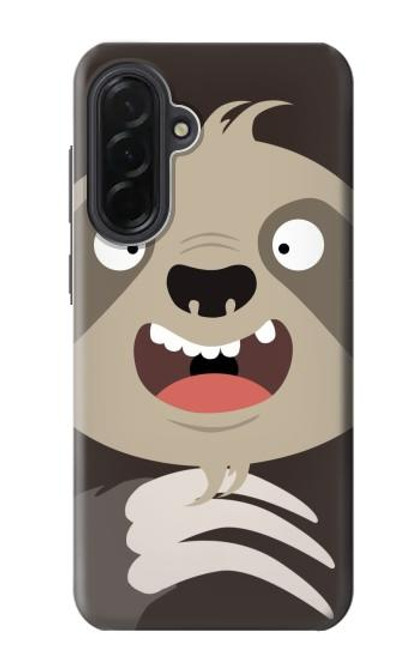 S3855 ナマケモノの顔の漫画 Sloth Face Cartoon Samsung Galaxy A36 バックケース、フリップケース・カバー