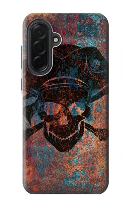 S3895 海賊スカルメタル Pirate Skull Metal Samsung Galaxy A36 バックケース、フリップケース・カバー