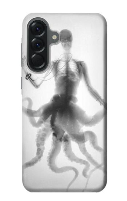 S1432 頭蓋骨のタコのX線 Skull Octopus X-ray Samsung Galaxy A56 バックケース、フリップケース・カバー