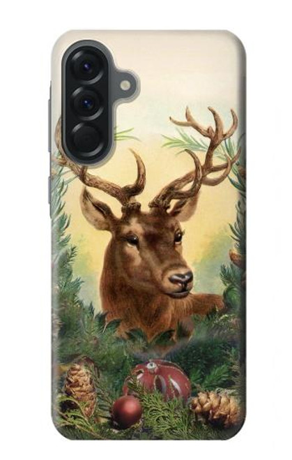 S2841 ヴィンテージ トナカイ クリスマス Vintage Reindeer Christmas Samsung Galaxy A56 バックケース、フリップケース・カバー