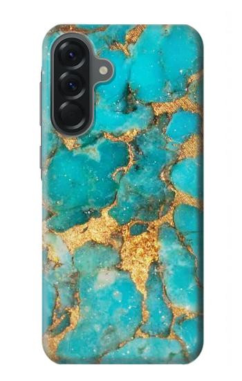 S2906 アクアターコイズ宝石グラフィックプリント Aqua Turquoise Stone Samsung Galaxy A56 バックケース、フリップケース・カバー
