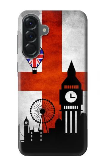 S2979 イングランドサッカー England Football Soccer Flag Samsung Galaxy A56 バックケース、フリップケース・カバー