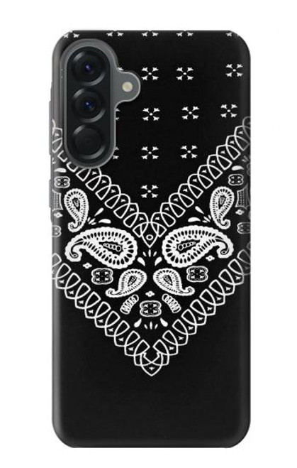 S3363 黒バンダナ Bandana Black Pattern Samsung Galaxy A56 バックケース、フリップケース・カバー