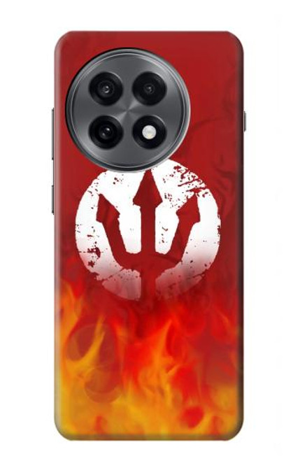 S2803 火災レッドデビル槍シンボル Fire Red Devil Spear Symbol OnePlus 13R バックケース、フリップケース・カバー