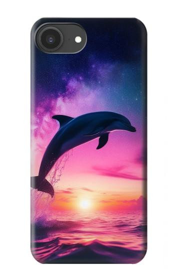 S3980 イルカの夕焼けと天の川 Dolphin Sunset Milky Way iPhone 16e, 17e バックケース、フリップケース・カバー