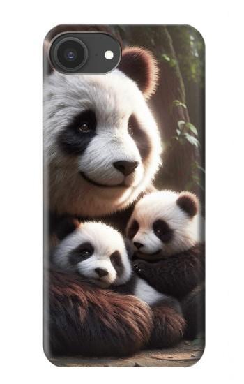 S4008 パンダの家族 Panda Family iPhone 16e, 17e バックケース、フリップケース・カバー