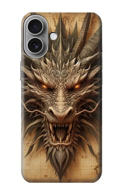 S3981 龍の頭の古地図 Dragon Head Old Map iPhone 16 plus バックケース、フリップケース・カバー