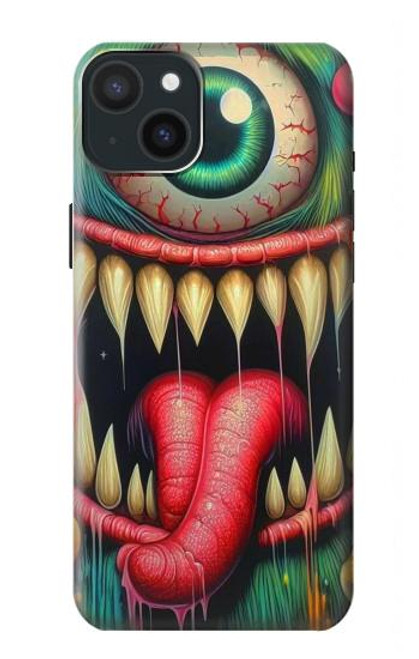 S4000 モンスターのグラフィティ ウォールアート Monster Graffiti Wall Art iPhone 15 Plus バックケース、フリップケース・カバー