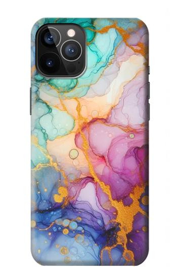 S4001 マルチカラーの抽象画 ライラック エメラルド Multicolored Abstract Lilac Emerald iPhone 12, iPhone 12 Pro バックケース、フリップケース・カバー