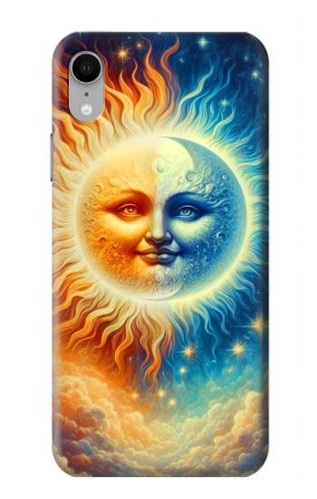 S3966 芸術的な太陽と月 Artistic Sun Moon iPhone XR バックケース、フリップケース・カバー