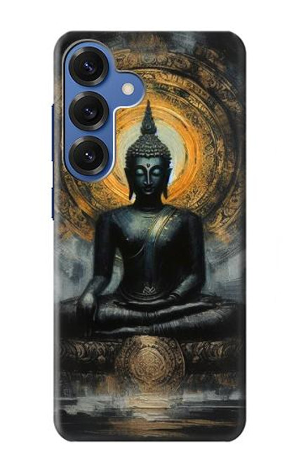 S3968 黒い仏陀 Black Buddha Samsung Galaxy S25 バックケース、フリップケース・カバー