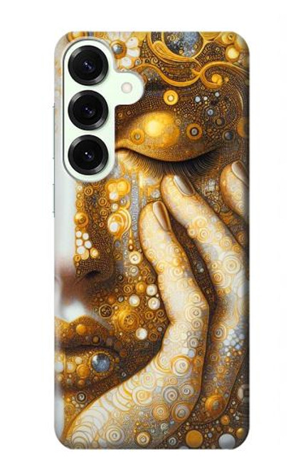 S4026 黄金の涙を流す女性 Women Crying Golden Tear Samsung Galaxy S25 Plus バックケース、フリップケース・カバー