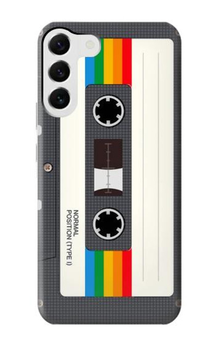 S4023 ヴィンテージ レインボー コンパクトカセット Vintage Rainbow Compact Cassette Samsung Galaxy S23 Plus バックケース、フリップケース・カバー