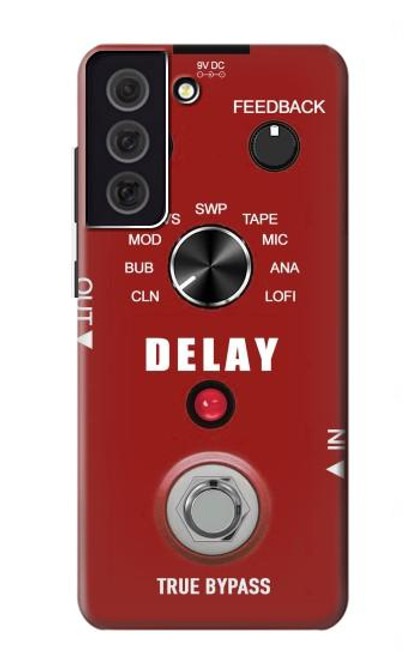 S4011 赤いギターのアナログディレイグラフィック Red Guitar Analog Delay Graphic Samsung Galaxy S21 FE 5G バックケース、フリップケース・カバー