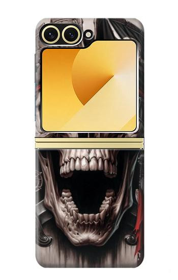 S4009 海賊の頭蓋骨 Pirate Skull Samsung Galaxy Z Flip 6, Flip 7 FE バックケース、フリップケース・カバー