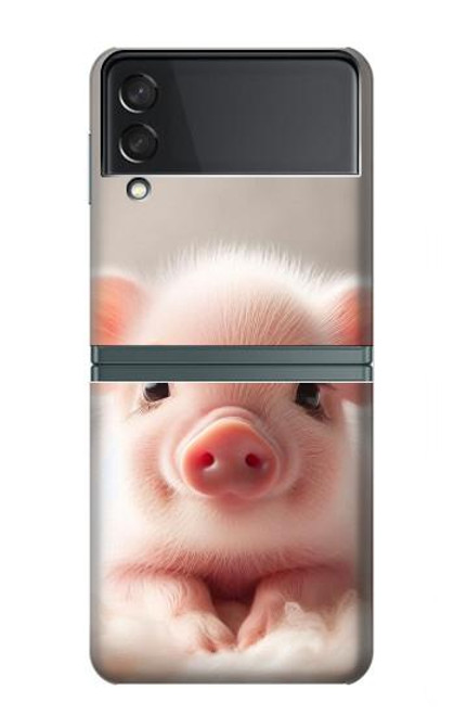 S3979 かわいい赤ちゃんブタ Cute Baby Pig Samsung Galaxy Z Flip 3 5G バックケース、フリップケース・カバー