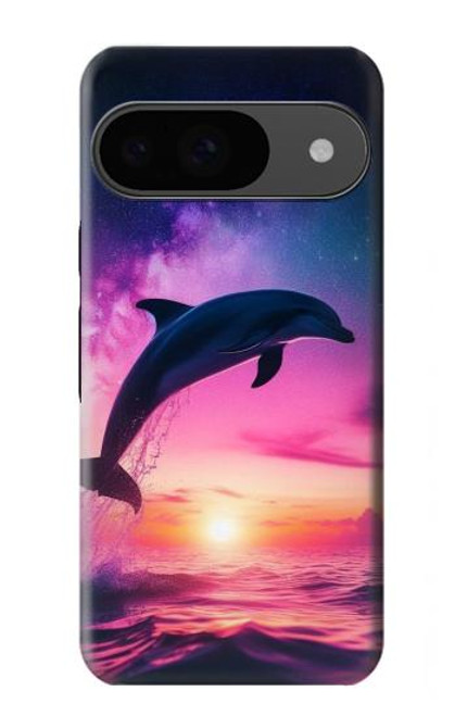 S3980 イルカの夕焼けと天の川 Dolphin Sunset Milky Way Google Pixel 9 バックケース、フリップケース・カバー