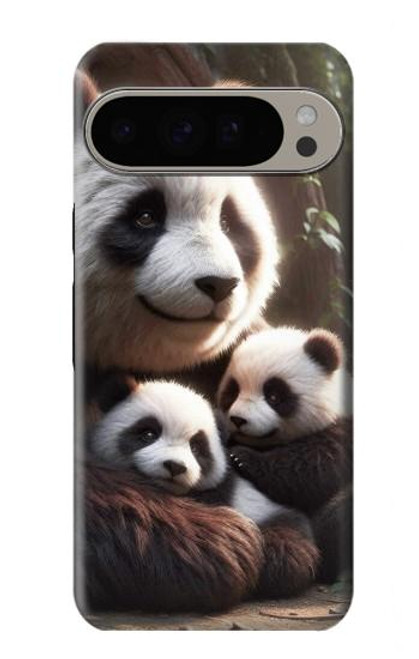 S4008 パンダの家族 Panda Family Google Pixel 9 Pro XL バックケース、フリップケース・カバー