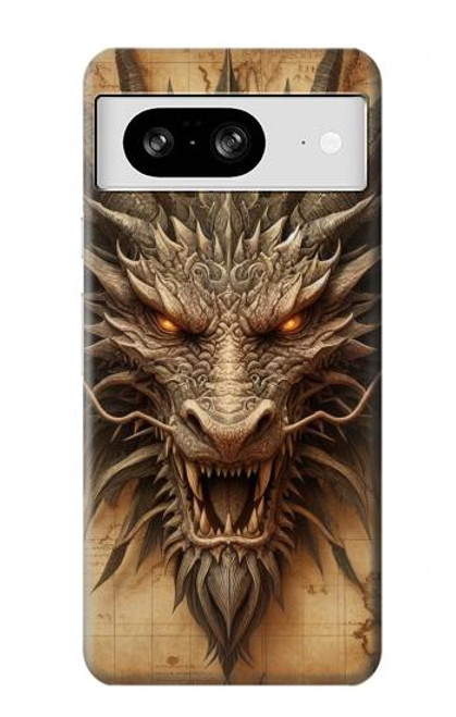 S3981 龍の頭の古地図 Dragon Head Old Map Google Pixel 8 バックケース、フリップケース・カバー