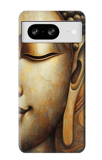 S4022 黄金の仏顔 ヴィンテージ Vintage Buddha Face Golden Style Google Pixel 8 バックケース、フリップケース・カバー
