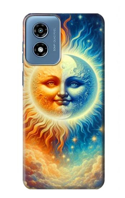 S3966 芸術的な太陽と月 Artistic Sun Moon Motorola Moto G Play 4G (2024) バックケース、フリップケース・カバー