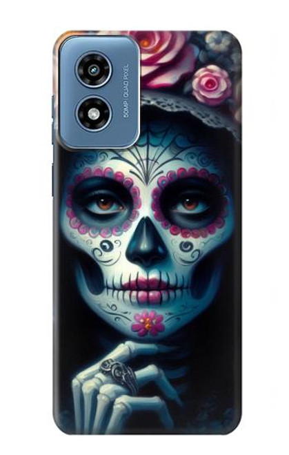 S3990 少女の頭蓋骨 スチームパンク ゴシック Girl Skull Steam Punk Gothic Motorola Moto G Play 4G (2024) バックケース、フリップケース・カバー