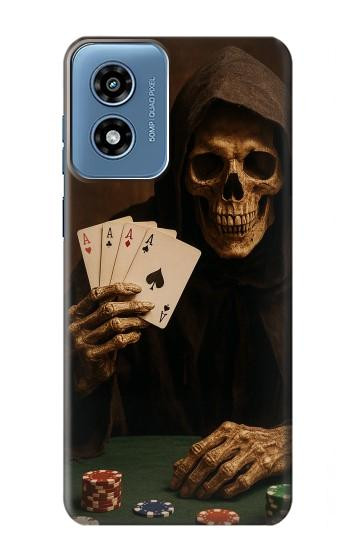 S3994 死神ポーカー勝利 Grim Reaper Poker Win Motorola Moto G Play 4G (2024) バックケース、フリップケース・カバー