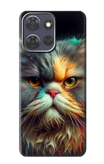S3971 色を塗った猫 Cat Painted Color Motorola Moto G Power (2025,2026) バックケース、フリップケース・カバー