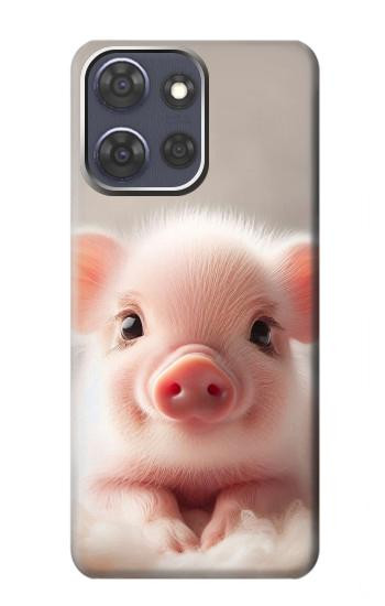 S3979 かわいい赤ちゃんブタ Cute Baby Pig Motorola Moto G Power (2025,2026) バックケース、フリップケース・カバー