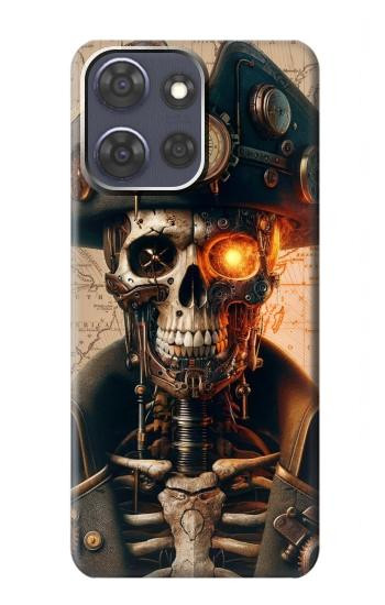 S4018 スチームパンク 海賊の頭蓋骨 Steampunk Pirate Skull Motorola Moto G Power (2025,2026) バックケース、フリップケース・カバー