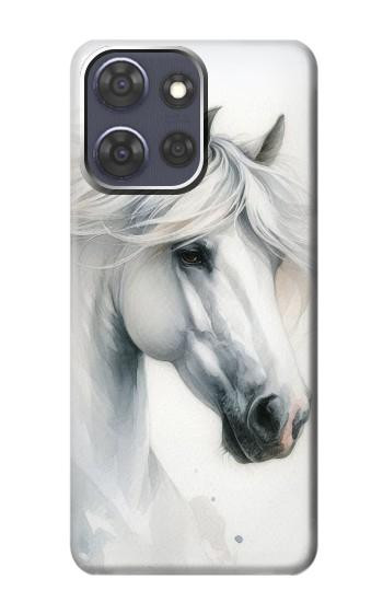 S4025 白馬の絵 White Horse Painting Motorola Moto G Power (2025,2026) バックケース、フリップケース・カバー