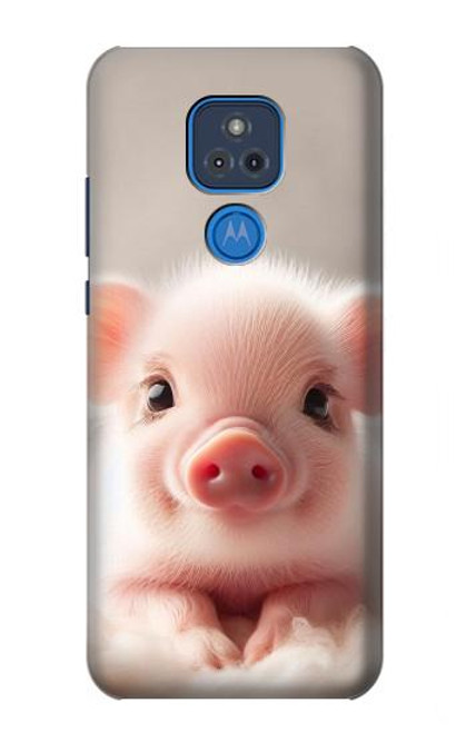 S3979 かわいい赤ちゃんブタ Cute Baby Pig Motorola Moto G Play (2021) バックケース、フリップケース・カバー
