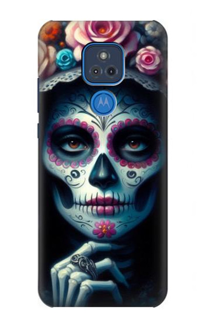 S3990 少女の頭蓋骨 スチームパンク ゴシック Girl Skull Steam Punk Gothic Motorola Moto G Play (2021) バックケース、フリップケース・カバー