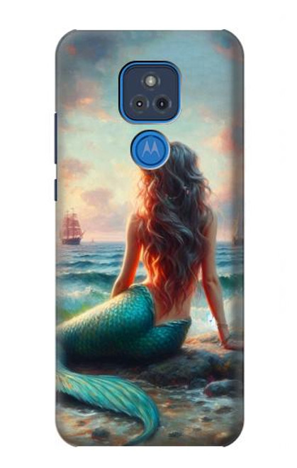 S4006 油絵 人魚 Oil Painting Mermaid Motorola Moto G Play (2021) バックケース、フリップケース・カバー