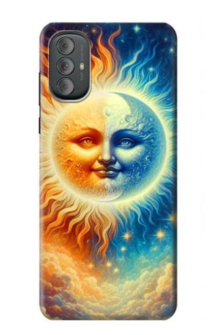 S3966 芸術的な太陽と月 Artistic Sun Moon Motorola Moto G Power 2022, G Play 2023 バックケース、フリップケース・カバー S3966 芸術的な太陽と月 Artistic Sun Moon Motorola Moto G Power 2022, G Play 2023 バックケース、フリップケース・カバー