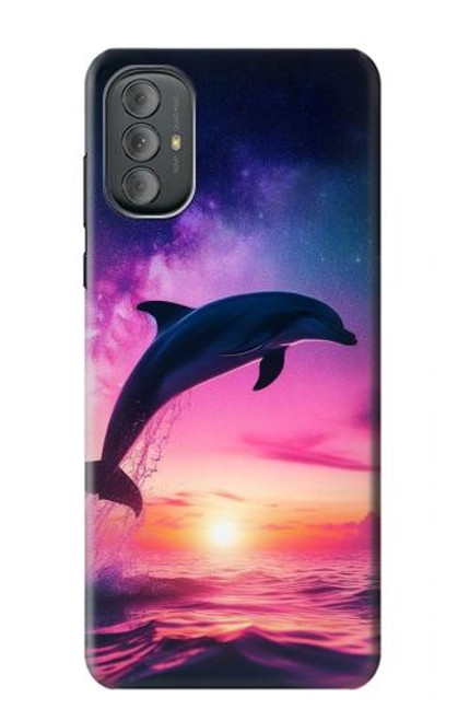 S3980 イルカの夕焼けと天の川 Dolphin Sunset Milky Way Motorola Moto G Power 2022, G Play 2023 バックケース、フリップケース・カバー S3980 イルカの夕焼けと天の川 Dolphin Sunset Milky Way Motorola Moto G Power 2022, G Play 2023 バックケース、フリップケース・カバー