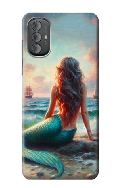 S4006 油絵 人魚 Oil Painting Mermaid Motorola Moto G Power 2022, G Play 2023 バックケース、フリップケース・カバー S4006 油絵 人魚 Oil Painting Mermaid Motorola Moto G Power 2022, G Play 2023 バックケース、フリップケース・カバー