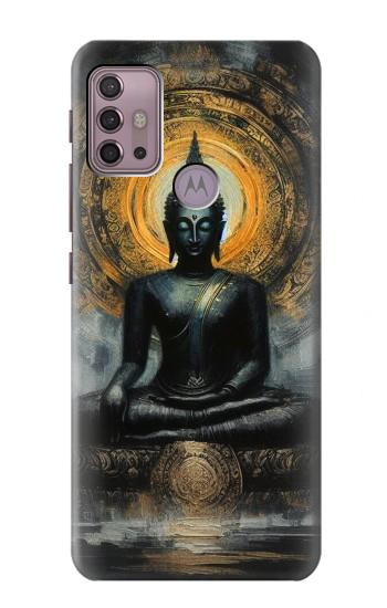 S3968 黒い仏陀 Black Buddha Motorola Moto G30, G20, G10 バックケース、フリップケース・カバー