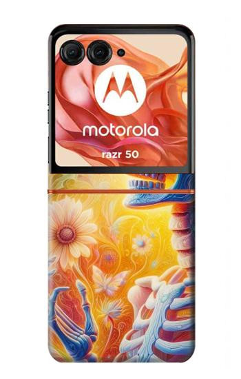 S3976 カラフルな骸骨 Colorful Skeleton Motorola Razr 70,60,50, Razr (2026, 2025, 2024) バックケース、フリップケース・カバー