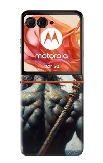 S4010 海の神 ポセイドン トライデント Poseidon Trident God of The Sea Motorola Razr 70,60,50, Razr (2026, 2025, 2024) バックケース、フリップケース・カバー