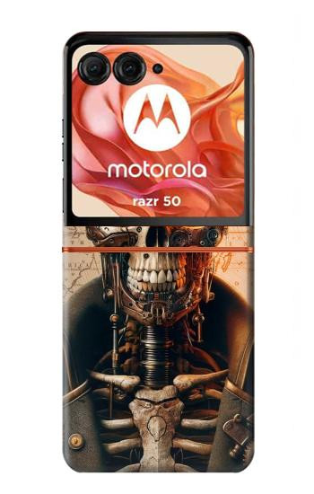 S4018 スチームパンク 海賊の頭蓋骨 Steampunk Pirate Skull Motorola Razr 70,60,50, Razr (2026, 2025, 2024) バックケース、フリップケース・カバー
