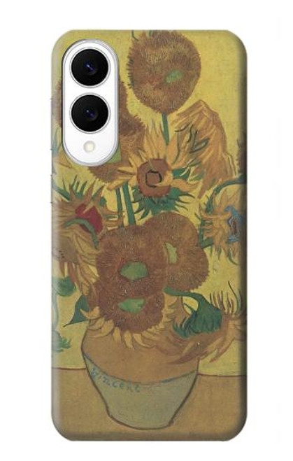 S0214 フィンセント・ファン・ゴッホ 15本のひまわり Van Gogh Vase Fifteen Sunflowers Samsung Galaxy S25 Edge バックケース、フリップケース・カバー