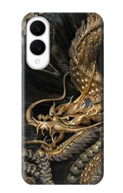 S0426 ゴールドドラゴン Gold Dragon Samsung Galaxy S25 Edge バックケース、フリップケース・カバー